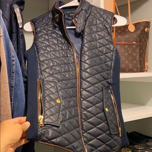 Faux leather vest